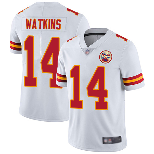 Men Kansas City Chiefs #14 Watkins Sammy White Vapor Untouchable Limited Player Football Nike NFL Jersey->kansas city chiefs->NFL Jersey